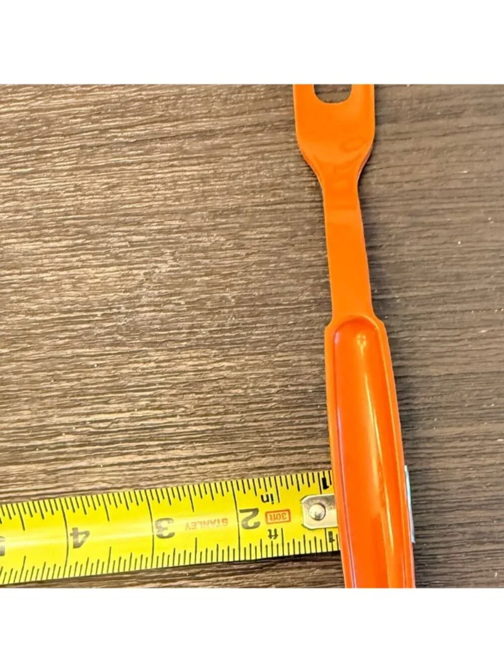 Vintage Ekco Meat Fork Orange Plastic Handle Retro MCM Kitchen Serving Utensil